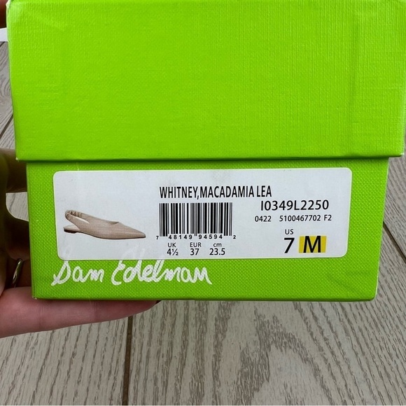 Sam Edelman Women's Whitney Pointed Toe Slingback Flats 7M Macadamia (Tan) $120 - Picture 9 of 9